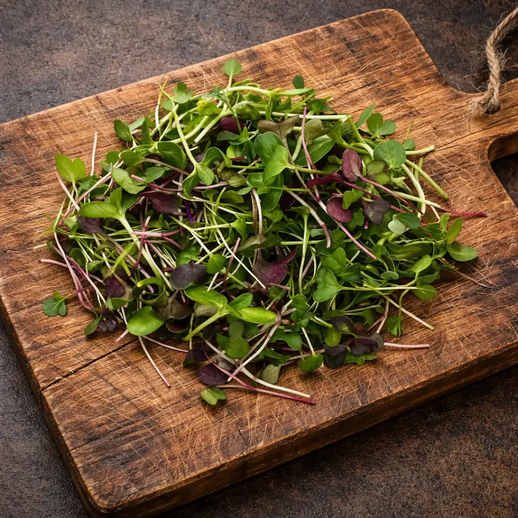 micros on cutting board